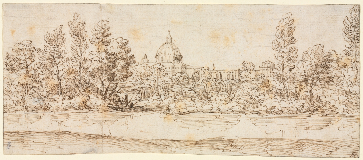 Urban Form: River Landscape with View of St. Peter's Basilica