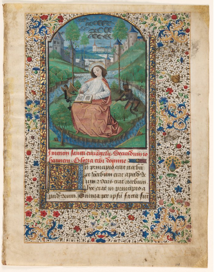 Urban Form: Leaf from a Book of Hours: John on Patmos (1 of 2 Excised Leaves)