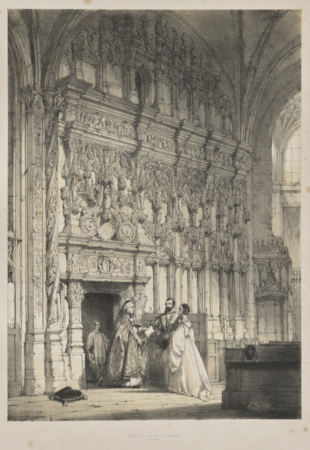 Urban Form: Architecture of the Middle Ages:  Screen in St. Jacques, Dieppe