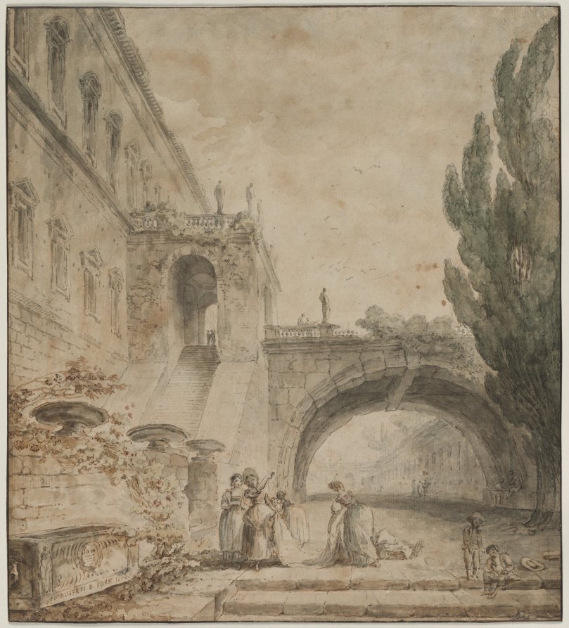 Urban Form: A Palace with an Arched Bridge (A Roman Villa)