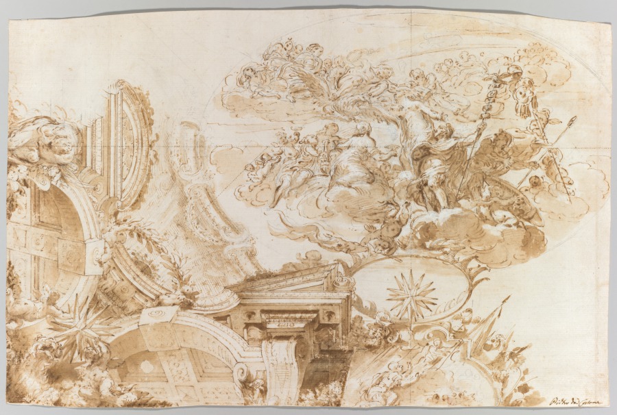 Urban Form: The Apotheosis of Romulus: Design for a Ceiling