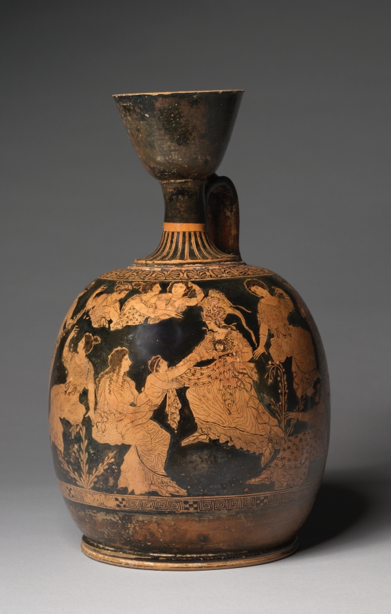 Urban Form: Red-Figure Squat Lekythos (Oil Vessel): Birth of Erichthonios